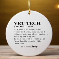 Load image into Gallery viewer, Personalized Custom Vet Tech Gift, Funny Veterinary Assistant Gift, Humorous Vet Tech Keepsake
