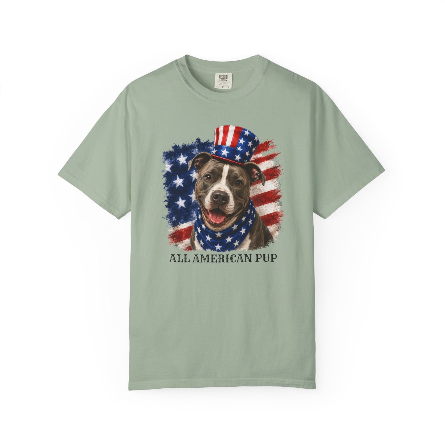 Patriotic Pitbull Tee, All American Pup Shirt