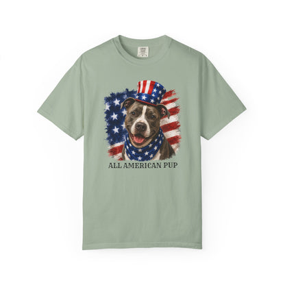 Patriotic Pitbull Tee, All American Pup Shirt