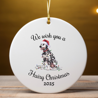 Load image into Gallery viewer, Christmas Dalmatian Ornament, Christmas Lights Dog Keepsake
