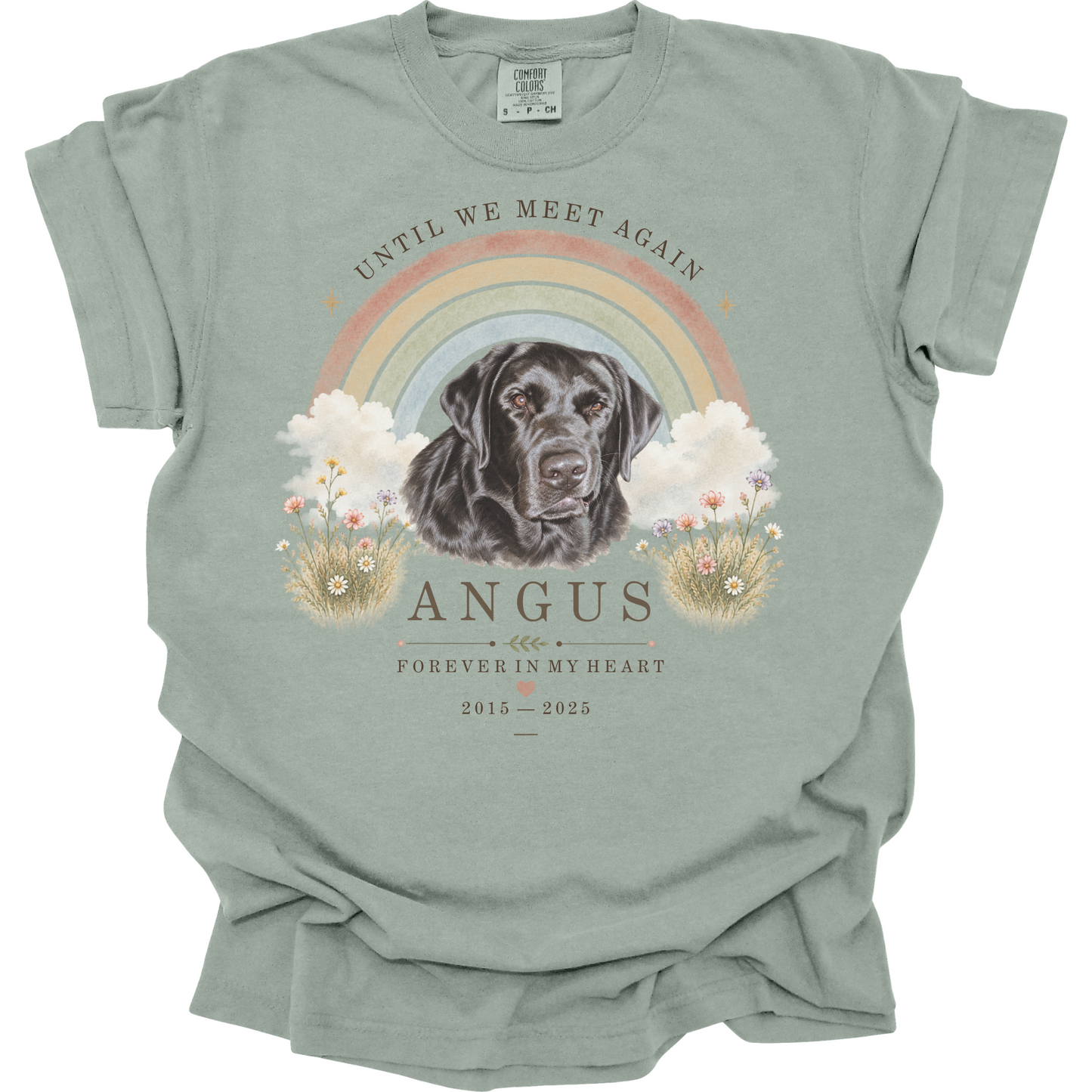 Personalized Rainbow Bridge Dog Remembrance Shirt