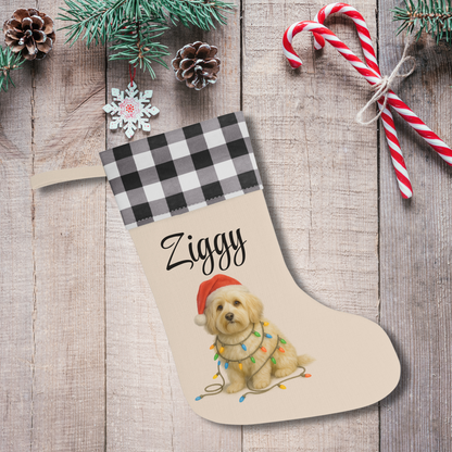 Personalized Havanese Christmas Stocking, Holiday Decor Gift for Pet Lovers