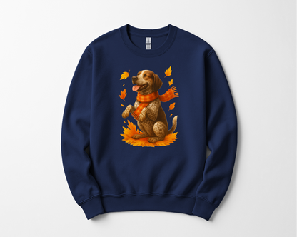German Shorthaired Pointer Gift, Dog Lover Autumn Shirt, Cozy Fall Dog Sweatshirt, Cute Dog Apparel, Fall Dog Fashion Wear