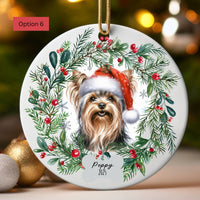 Load image into Gallery viewer, Personalized Yorkshire Terrier Christmas Ornament