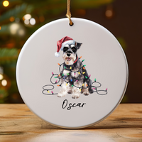 Load image into Gallery viewer, Personalized Schnauzer Ornament, Custom Dog Lover Gift
