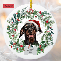 Load image into Gallery viewer, Personalized Doberman Ornament, Custom Dog Christmas Keepsake, Customized Pet Name Ornament, Pet Memorial Ornament, Custom Dog Keepsake
