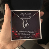 Load image into Gallery viewer, Personalized Heart Necklace with Hearts Message Card