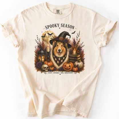 Collie Spooky Season Dog Mom Halloween Shirt