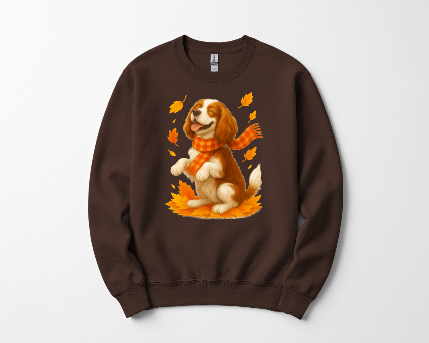 Cavalier King Charles Autumn Shirt, Cozy Spaniel Sweatshirt, Fall Dog Lover Apparel, Cavalier Leaves Gift, Cute Dog Clothing