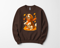 Load image into Gallery viewer, Cavalier King Charles Autumn Shirt, Cozy Spaniel Sweatshirt, Fall Dog Lover Apparel, Cavalier Leaves Gift, Cute Dog Clothing
