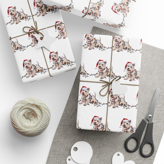 West Highland Terrier Christmas Lights Wrapping Paper