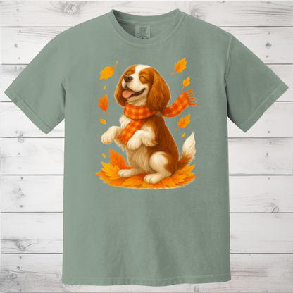 Cavalier King Charles Autumn Shirt, Cozy Spaniel Sweatshirt, Fall Dog Lover Apparel, Cavalier Leaves Gift, Cute Dog Clothing