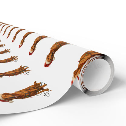 Fox Red Labrador Retriever Christmas Lights Wrapping Paper