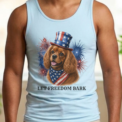 Patriotic Ruby Cavalier Tank Top
