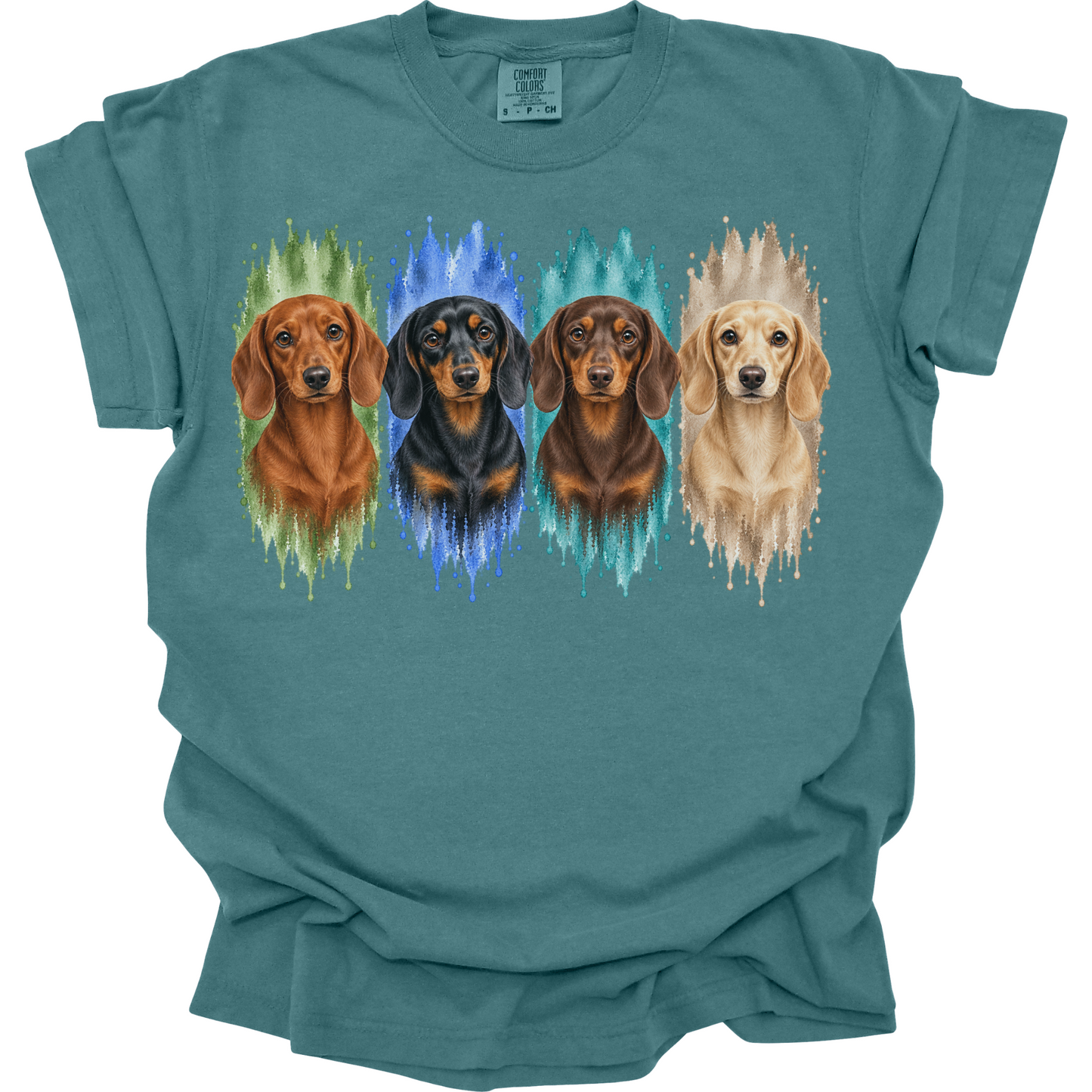 Dachshund Shirt, Red Black Tan Chocolate Cream Doxie Dog Mom Gift