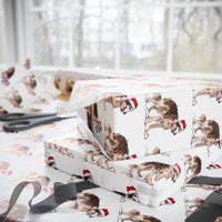 Load image into Gallery viewer, Borzoi Christmas Lights Wrapping Paper