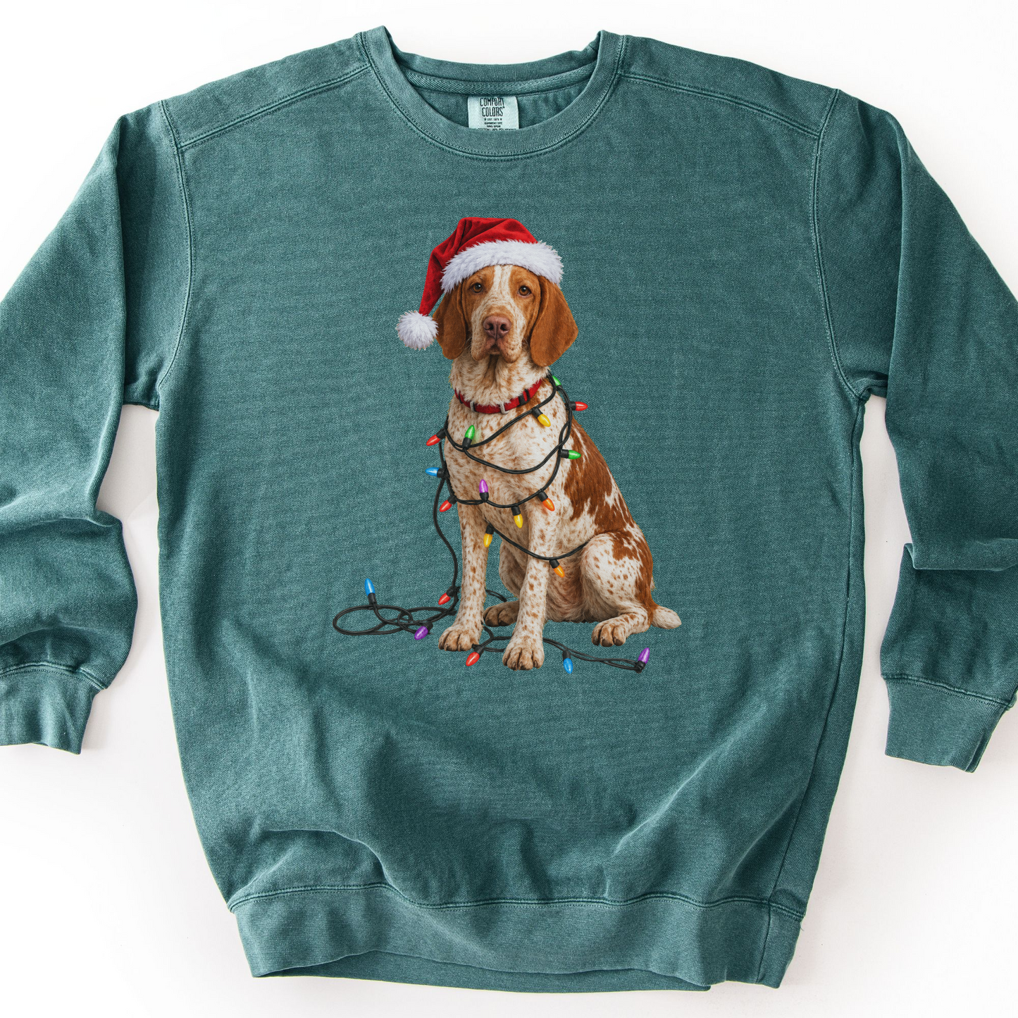 Bracco Italiano Christmas Lights Sweatshirt