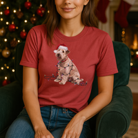 Load image into Gallery viewer, Christmas Soft Coated Wheaten Terrier Shirt, Christmas Lights Dog Tee, Christmas Dog, Terrier Mom Tee, Gift for Dog Lover, Terrier Tee
