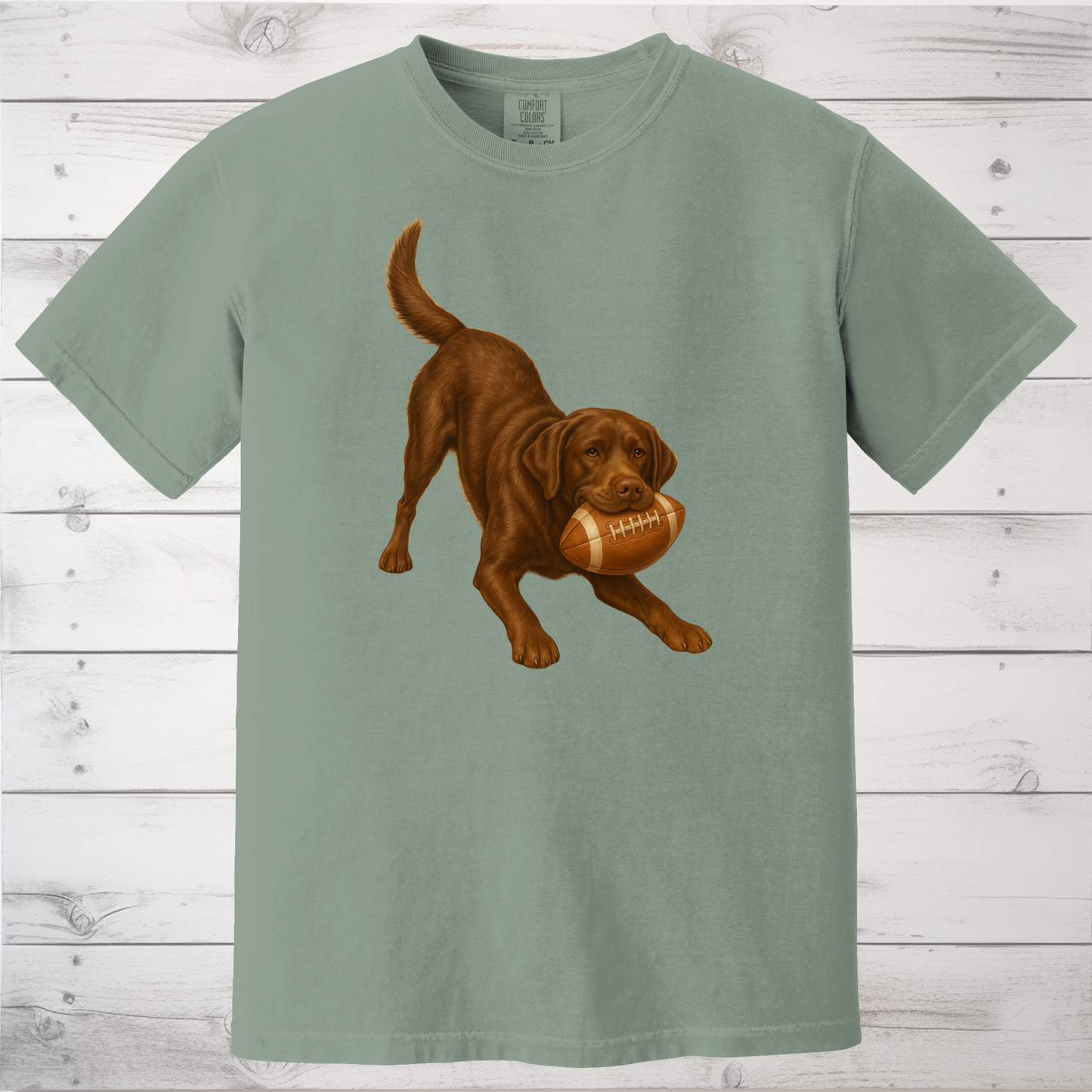 Chocolate Lab Football Shirt