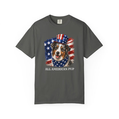 Patriotic Australian Shepherd  All American Pup Shirt