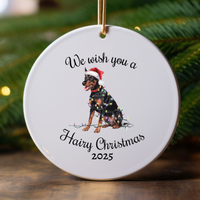 Load image into Gallery viewer, Christmas German Pinscher Ornament, Christmas Lights Dog Keepsake
