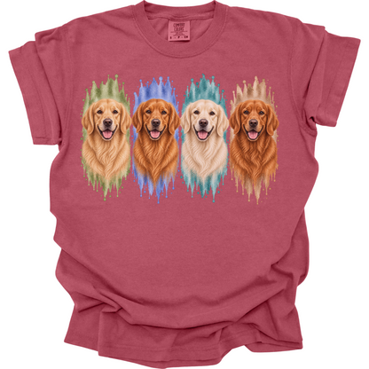 Golden Retriever Shirt, Light Dark Red English Cream Golden Dog Mom Gift
