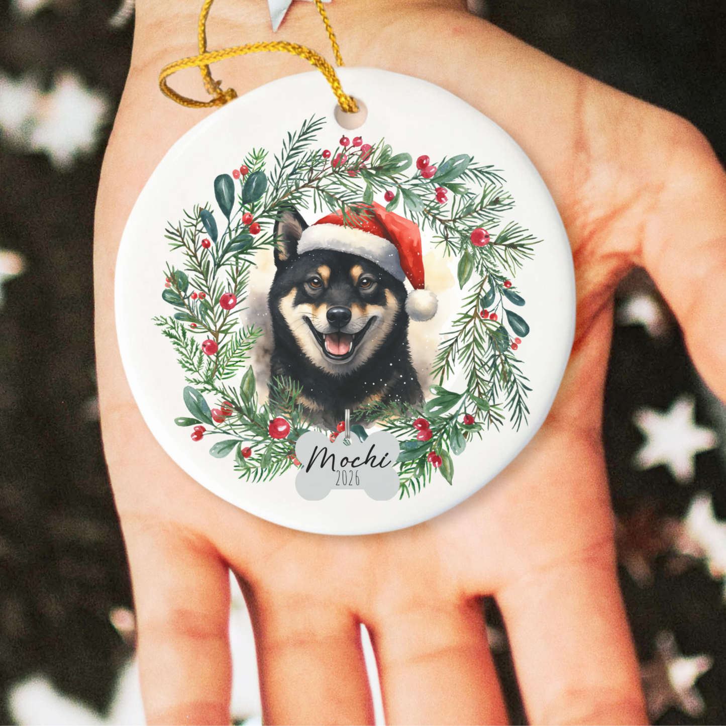Personalized Shiba Inu Christmas Ornament