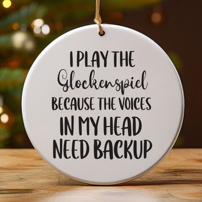 Glockenspiel Ornament, Ceramic Musician Gift