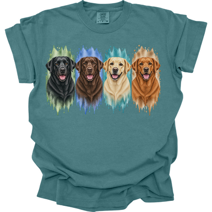 Labrador Retriever Shirt, Black Chocolate Yellow Fox Red Lab Dog Mom Gift