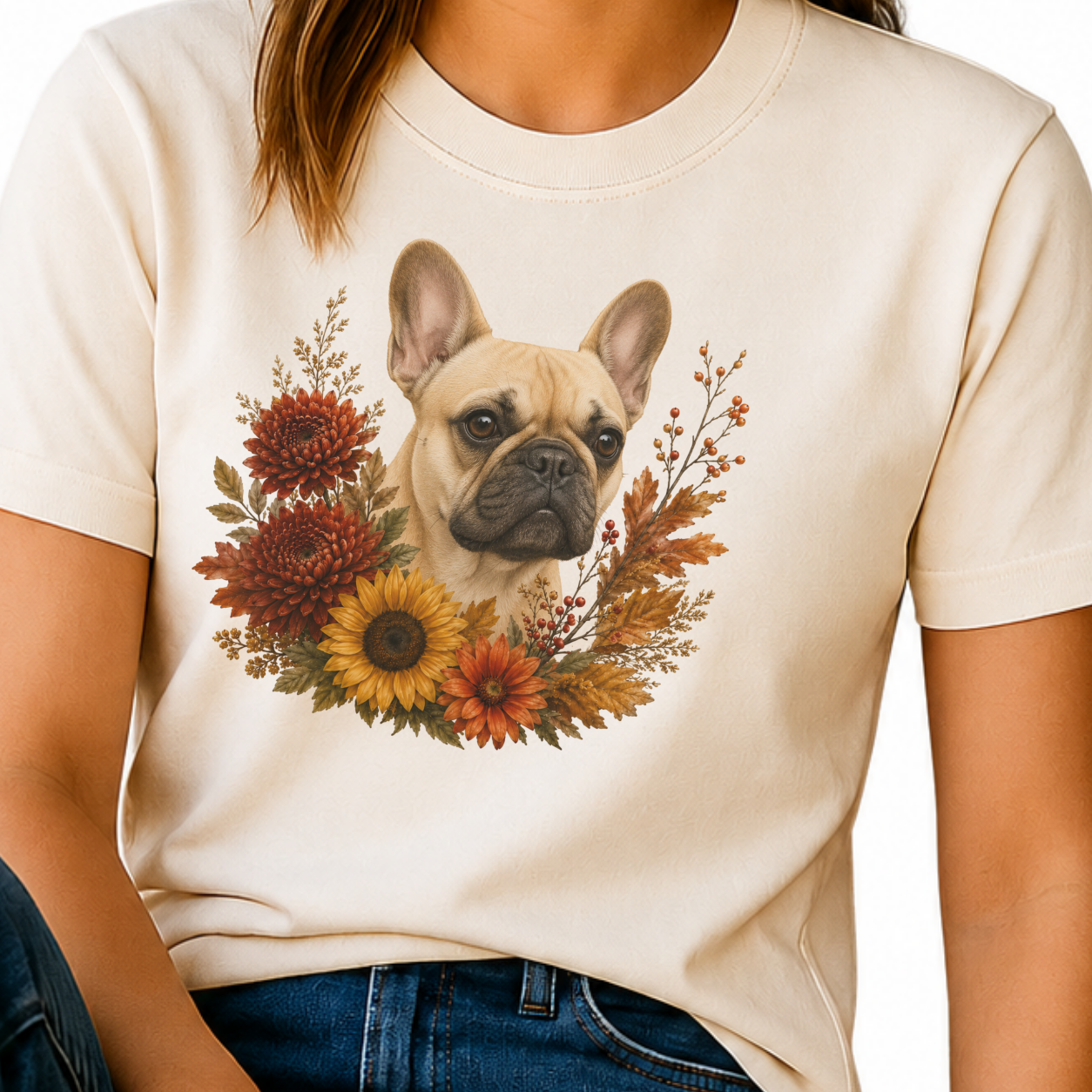 French Bulldog Autumn Floral Shirt