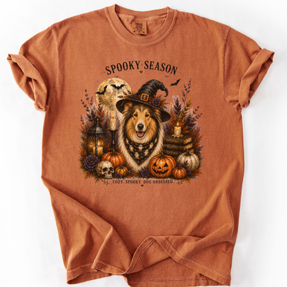 Collie Spooky Season Dog Mom Halloween Shirt