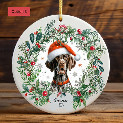 Personalized German Shorthaired Pointer Christmas Ornament