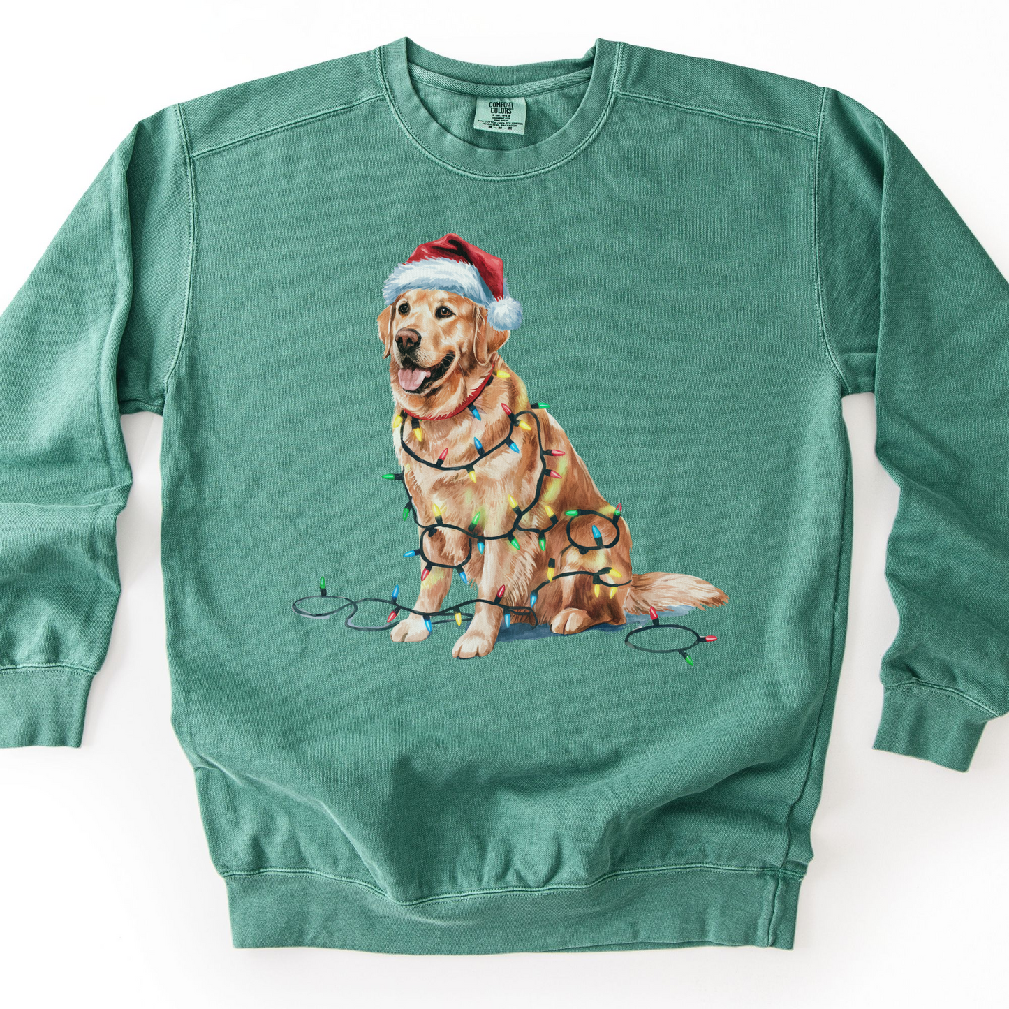 Golden Retriever Christmas Lights Sweatshirt