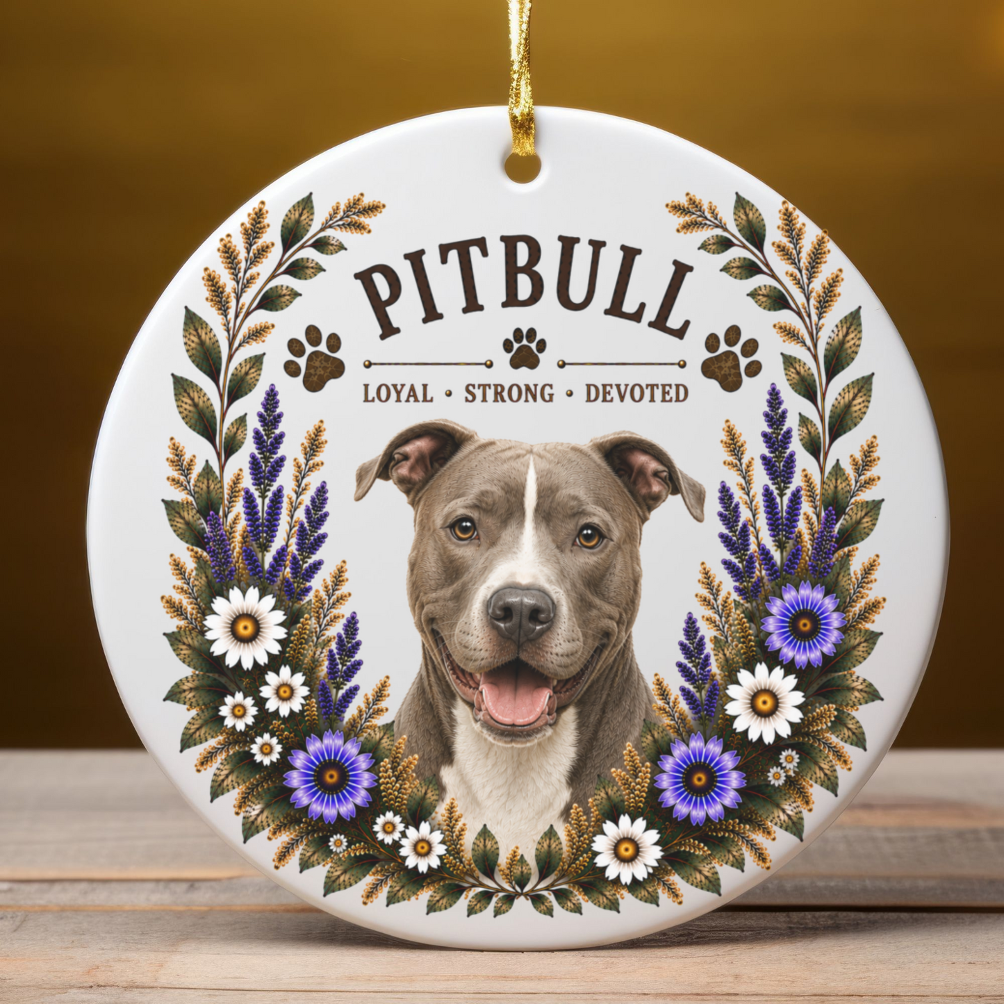 Pit Bull Ornament, Pitbull Lover Gift, Pit Bull Mom Gift, Dog Breed Keepsake