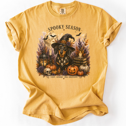 Black & Tan Dachshund Spooky Season Dog Mom Halloween Shirt