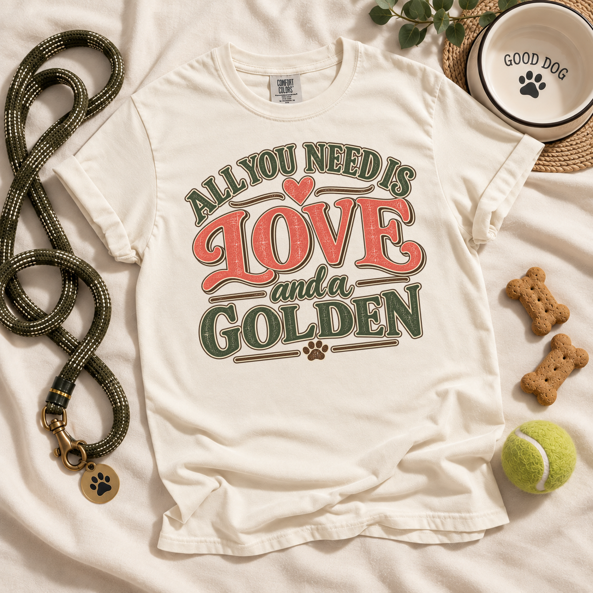 Golden Retriever Shirt, All You Need Is Love and a Golden