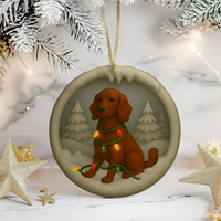 Load image into Gallery viewer, Personalized Irish Setter Christmas 3D Clay-Style Dog Keepsake