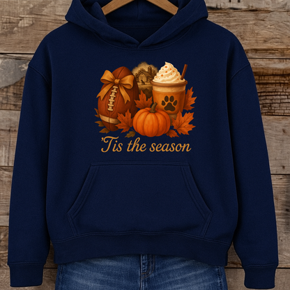 Pumpkin Spice Paw Print Football Top