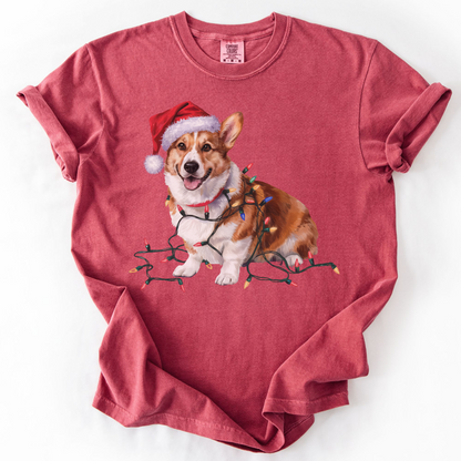 Christmas Cardigan Welsh Corgi Shirt, Christmas Lights Dog Tee, Christmas Dog, Corgi Mom Tee, Gift for Dog Lover, Corgi Tee