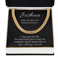 Load image into Gallery viewer, Funny Dog Lover Necklace, “I Chose You for Life” Message Card