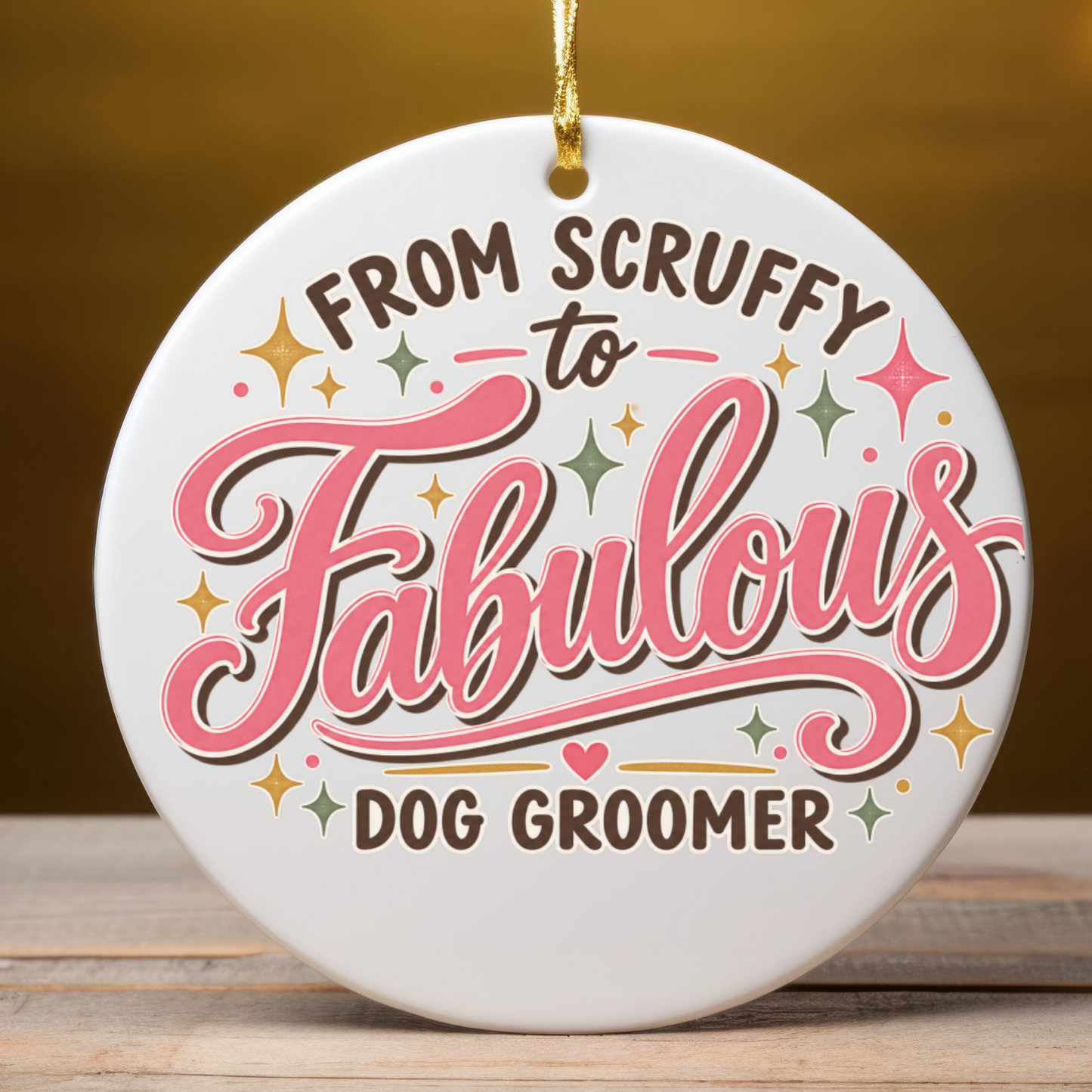 Fabulous Dog Groomer Ornament