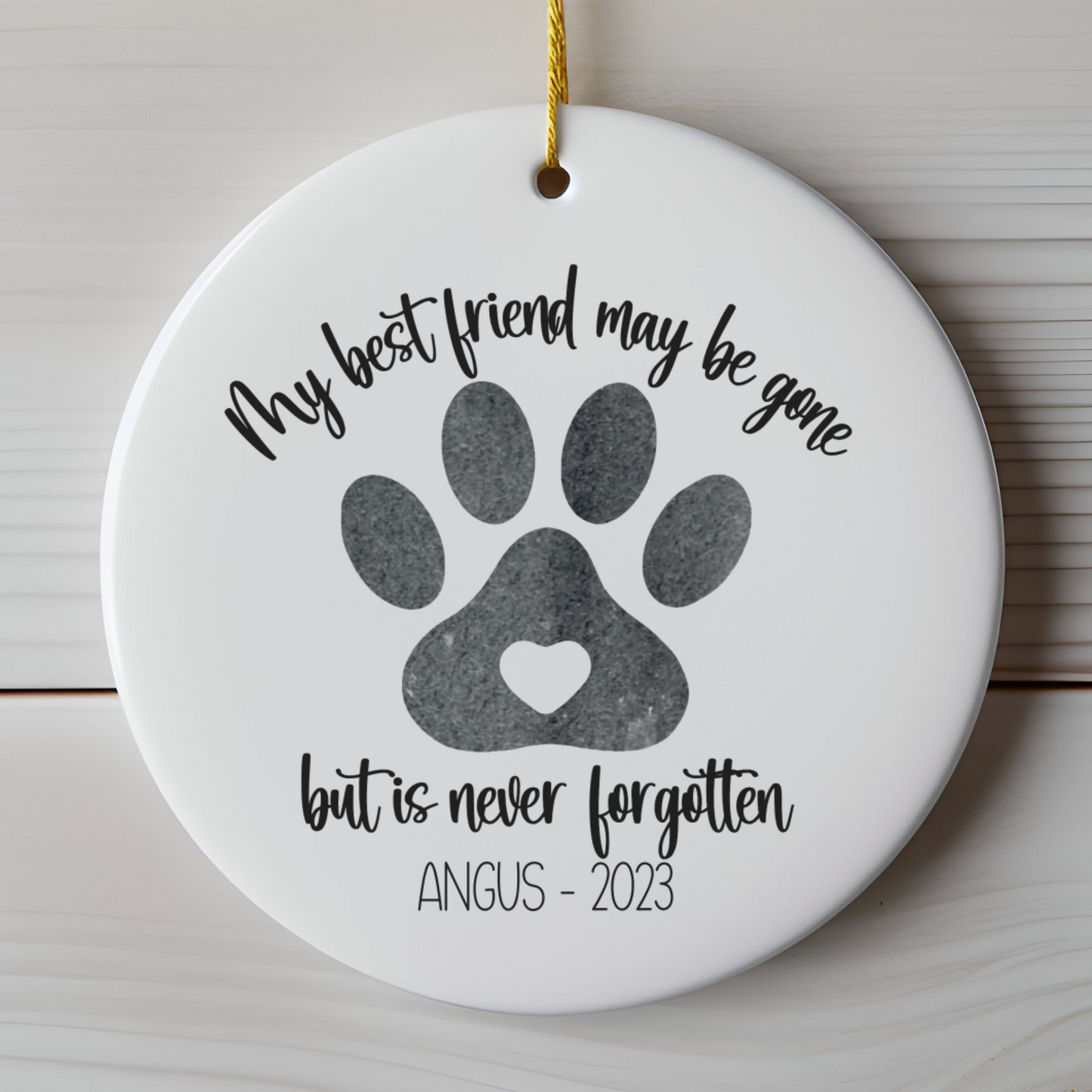 Personalized Pet Memorial Ornament, Dog Memorial Christmas Ornament, Rainbow Bridge Gift, Custom Pet Loss Keepsake