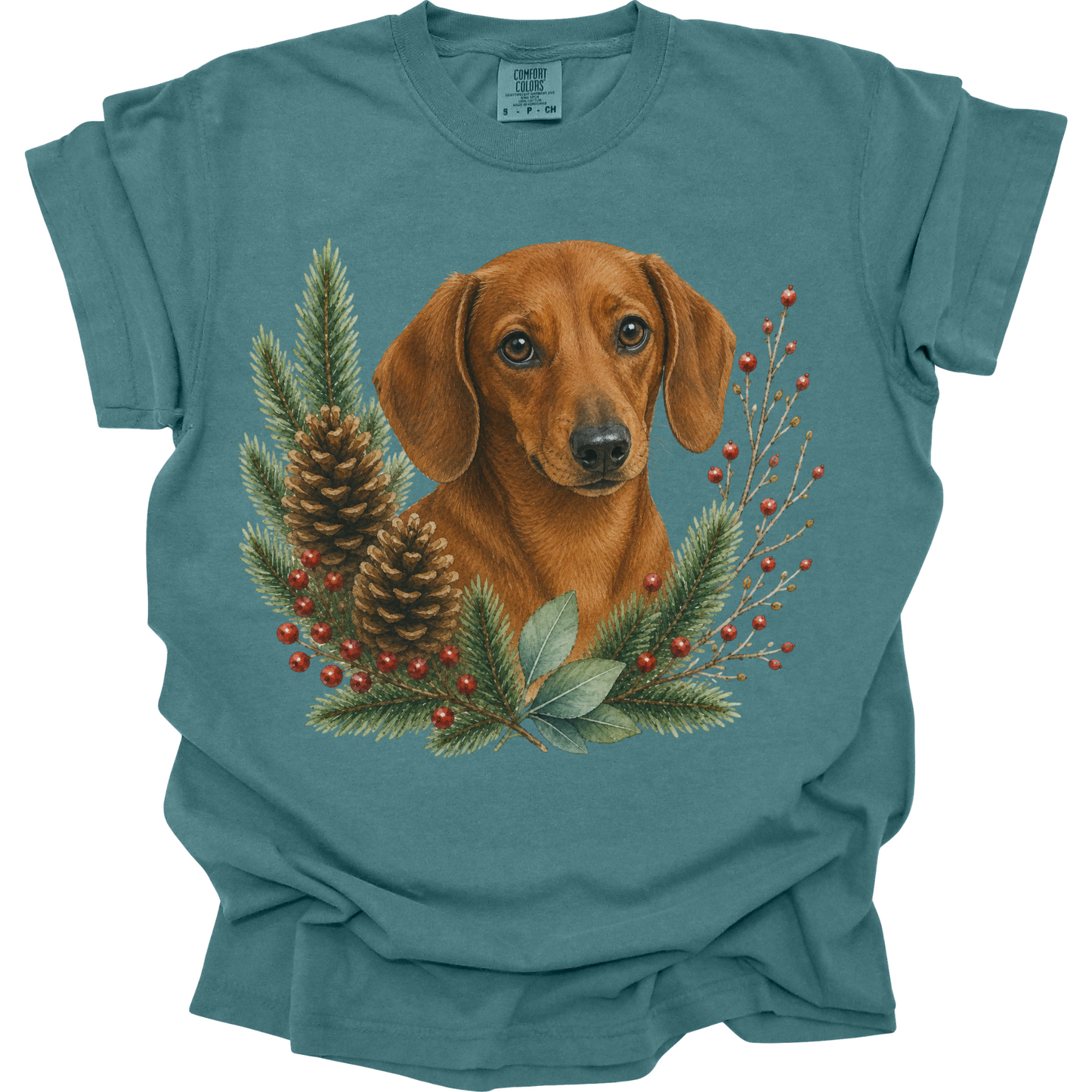 Red Dachshund Christmas Shirt, Dachshund Dog Mom Tee, Wiener Dog Lover Christmas Gift