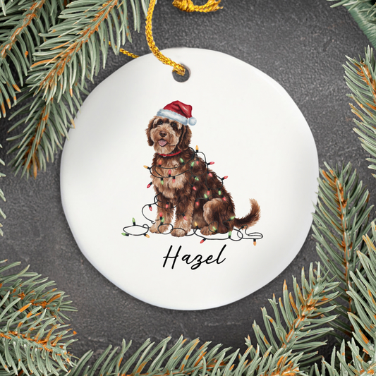Portuguese Water Dog Ornament, Personalized Pet Keepsake