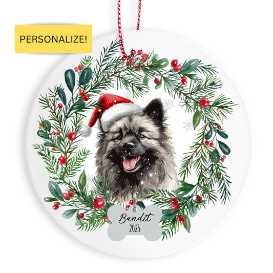 Personalized Keeshond Ornament