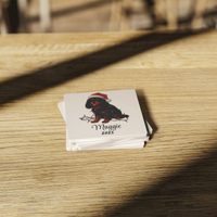 Load image into Gallery viewer, Personalized Black &amp; Tan Cavalier King Charles Spaniel Christmas Coaster Set