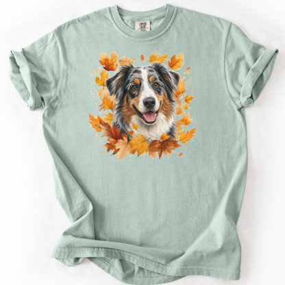 Australian Shepherd Autumn Sweatshirt, Cozy Fall Dog Sweater, Dog Lover Apparel, Cute Autumn Dog Tee, Gift for Dog Lovers