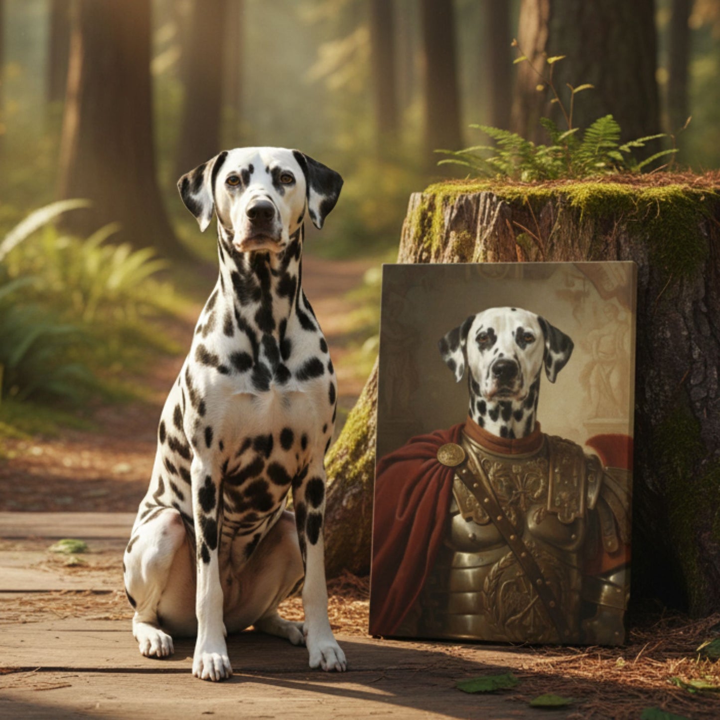 Custom Pet Roman Warrior Portrait – Personalized Dog or Cat Canvas