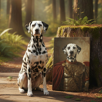 Custom Pet Roman Warrior Portrait – Personalized Dog or Cat Canvas