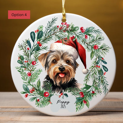 Personalized Yorkshire Terrier Christmas Ornament